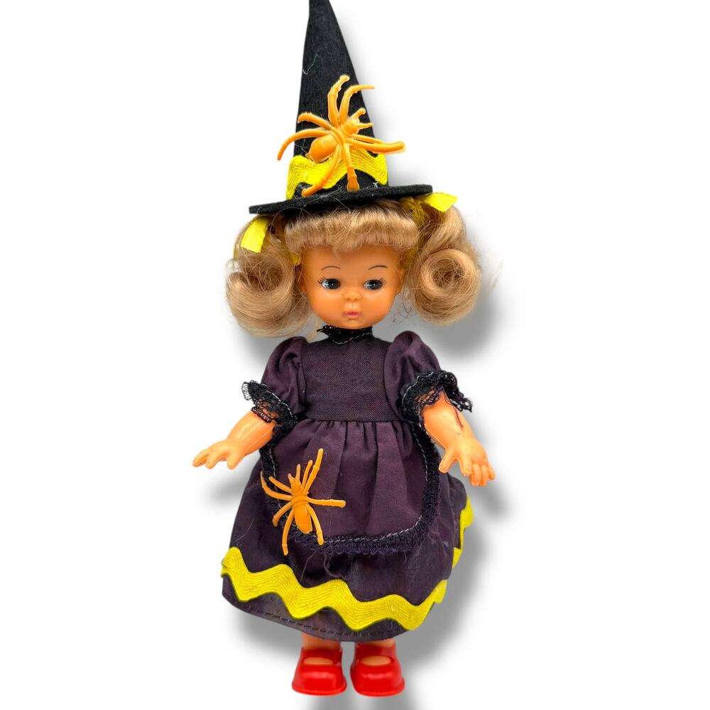 Vintage Halloween Witch Doll - Kitschy Cute Spoopy Made in Hong Kong